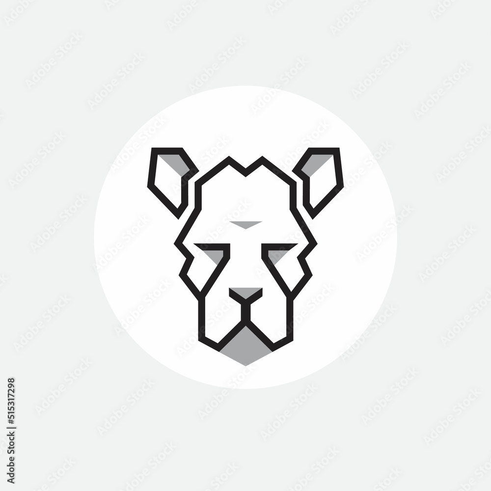 Dog head silhouette logo design for your product symbol and illustration Dog head silhouette logo design for your product symbol and illustration