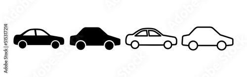 Car icon vector. car sign and symbol. small sedan