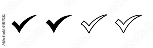Fotografija Check mark icon vector. Tick mark sign and symbol