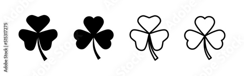 Clover icon vector. clover sign and symbol. four leaf clover icon.