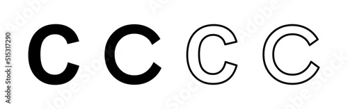 Copyright icon vector. copyright sign and symbol
