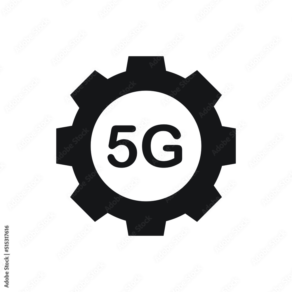 5G network settings icon design vector illustration 5G network settings icon design vector illustration