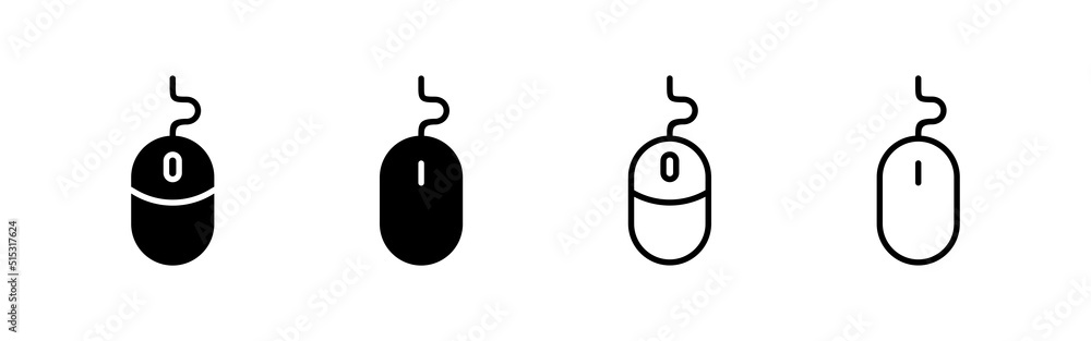 Mouse icon vector. click sign and symbol. pointer icon vector. Mouse icon vector. click sign and symbol. pointer icon vector.