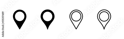 Pin icon vector. Location sign and symbol. destination icon. map pin