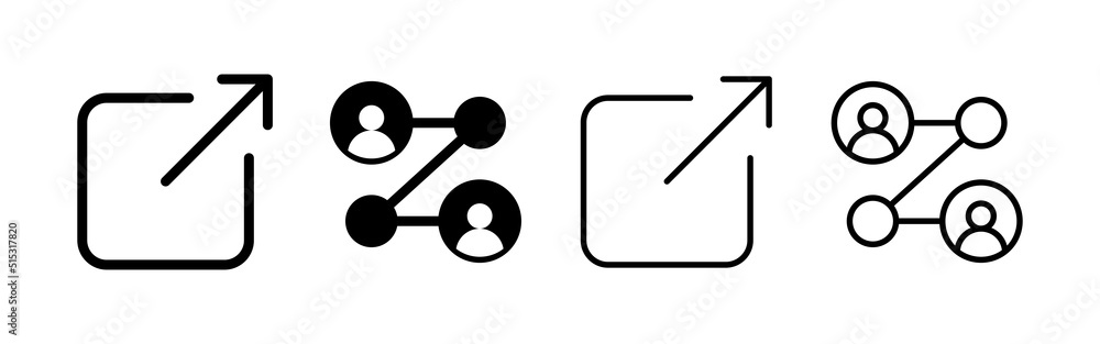 Share icon vector. Sharing sign and symbol Share icon vector. Sharing sign and symbol