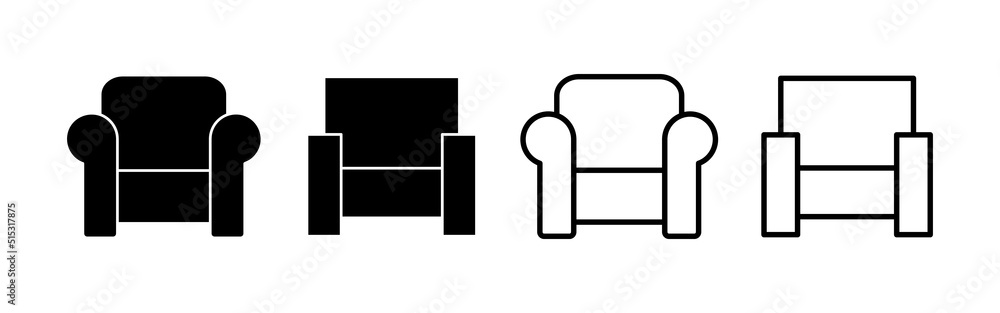 Sofa icon vector. sofa sign and symbol. furniture icon Sofa icon vector. sofa sign and symbol. furniture icon