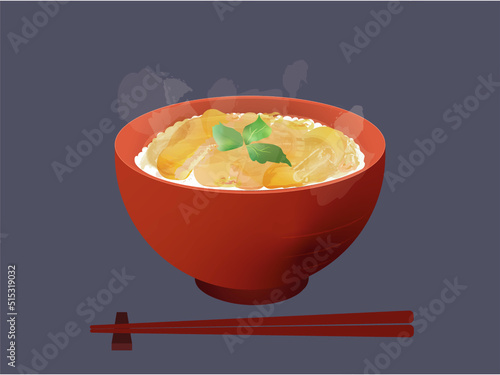 かつ丼とお箸