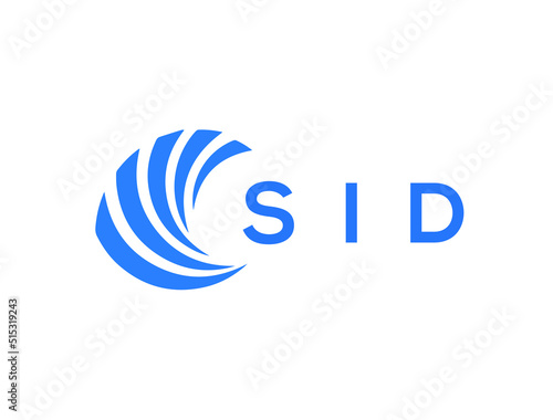 SID Flat accounting logo design on white background. SID creative initials Growth graph letter logo concept. SID business finance logo design.
