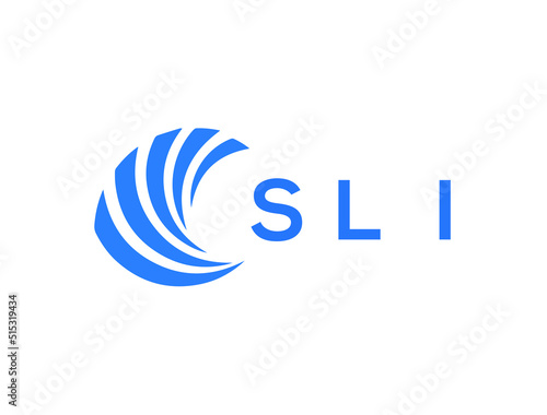 Fotografie SLI Flat accounting logo design on white background