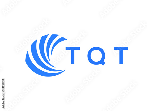 TQT Flat accounting logo design on white background. TQT creative initials Growth graph letter logo concept. TQT business finance logo design. 