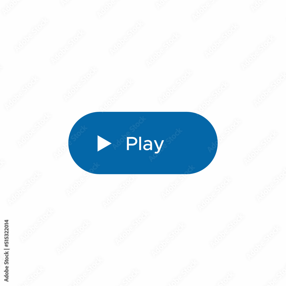 Play button icon vector for web or mobile app Play button icon vector for web or mobile app