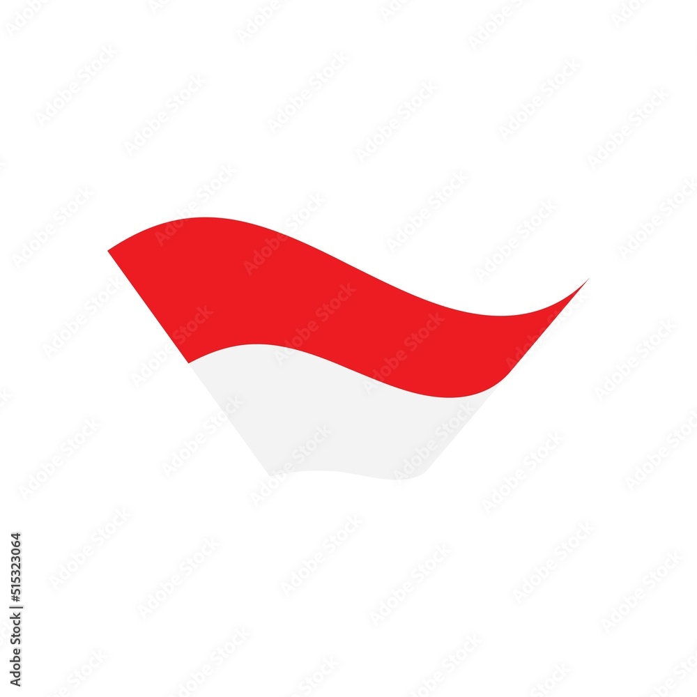 Naklejka premium Indonesia flag vector illustration template
