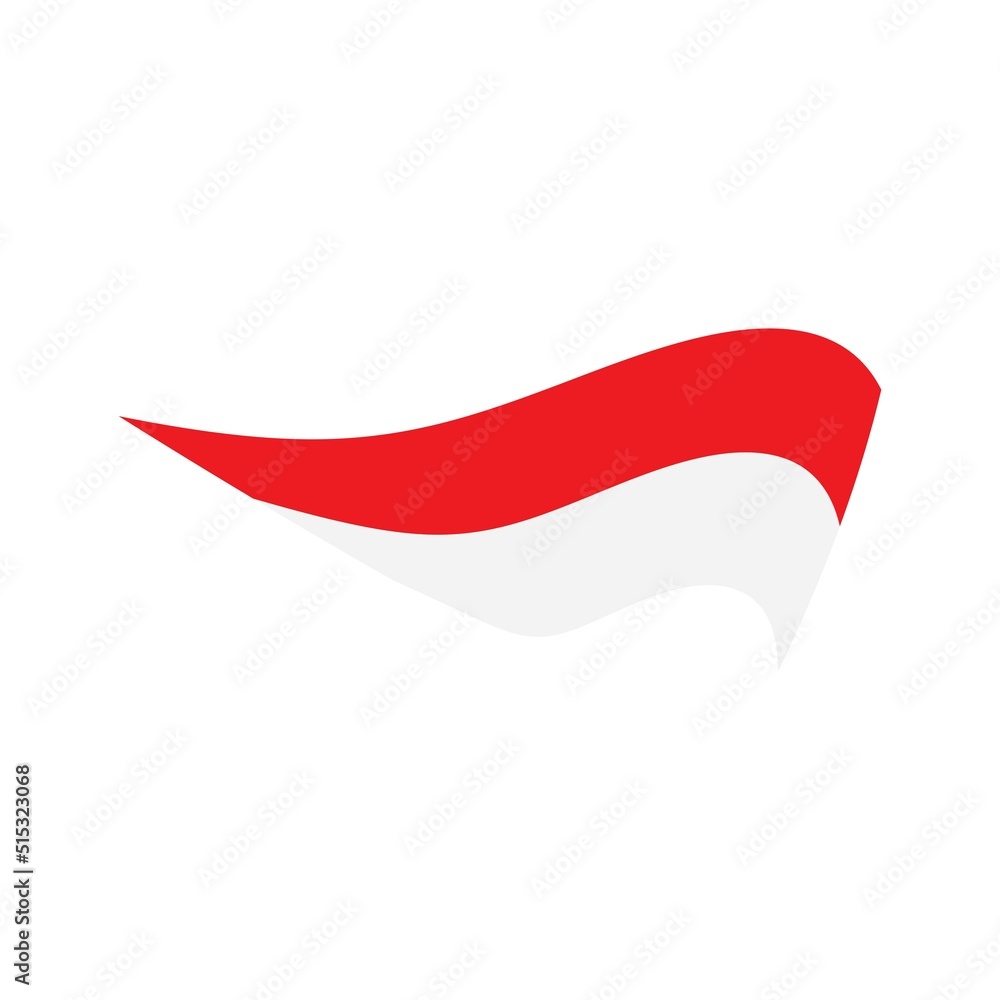 Naklejka premium Indonesia flag vector illustration template
