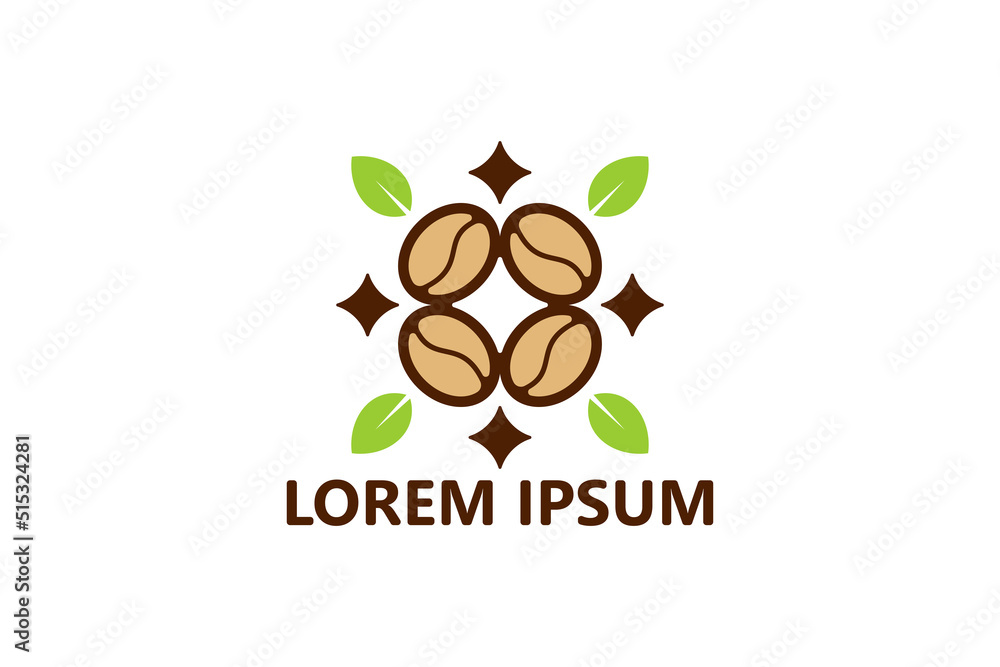 Star shine coffee logo template design vector Star shine coffee logo template design vector