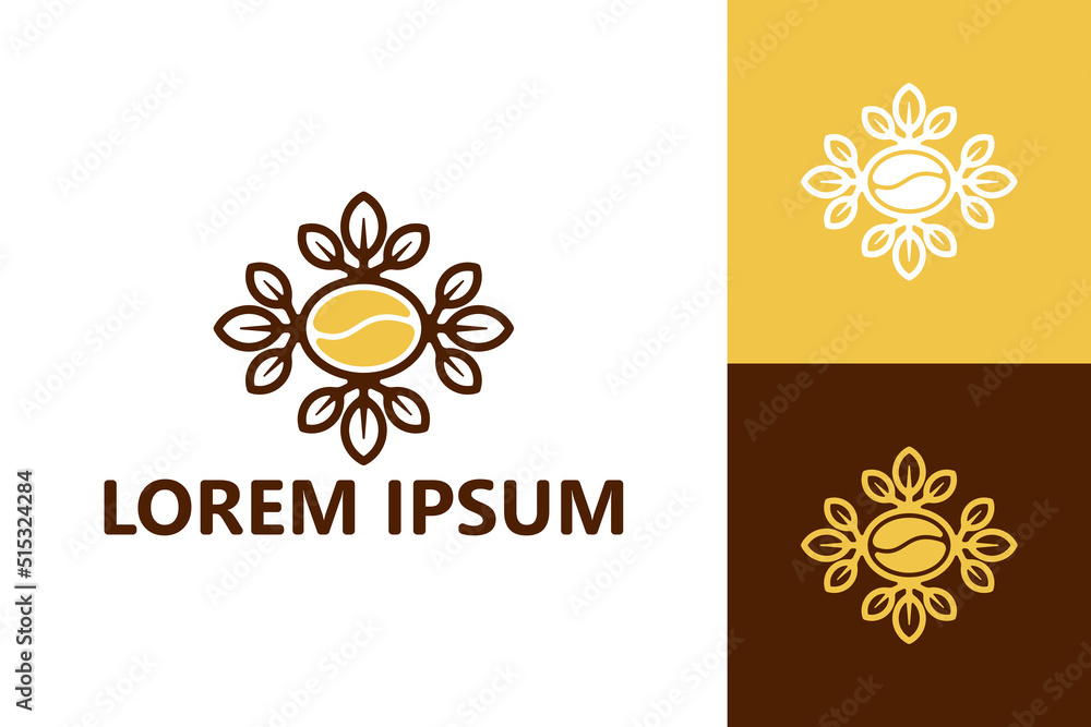 Fototapeta premium Coffee plant logo template design vector