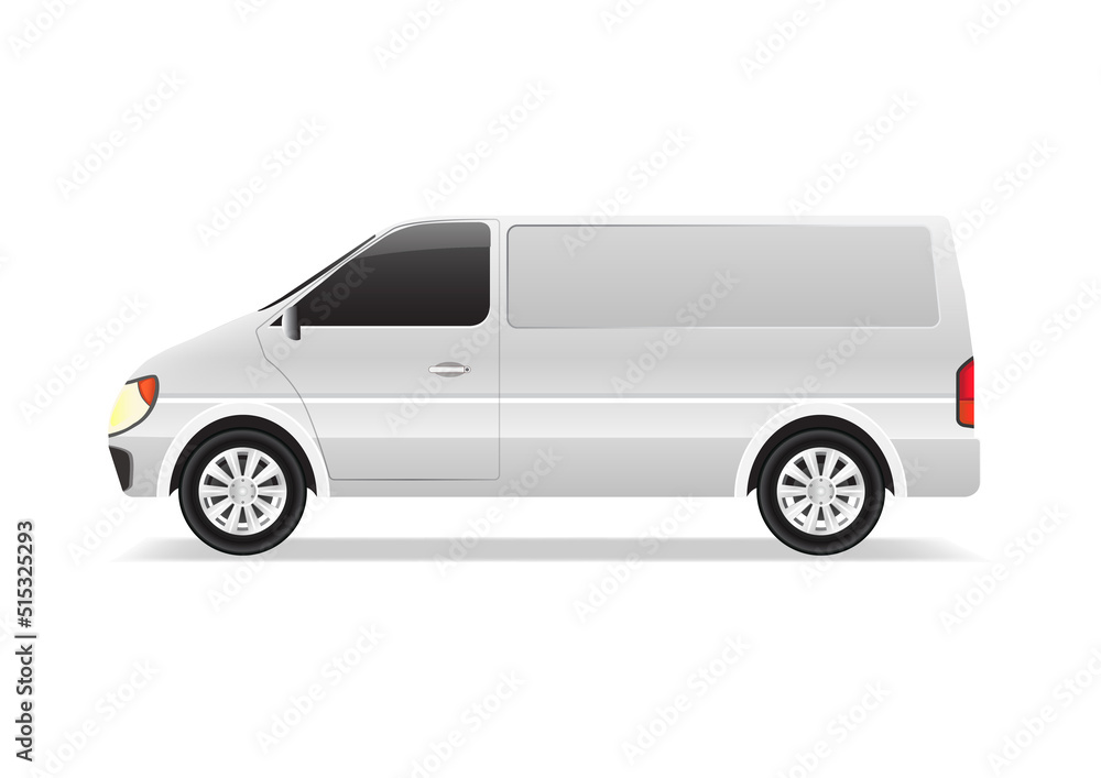 realistic business cargo white van