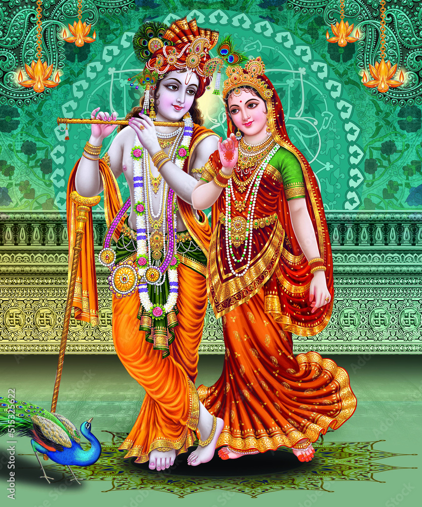 Lord Radha Krishna, Radha, Radha Krishna, Stock Illustration ...