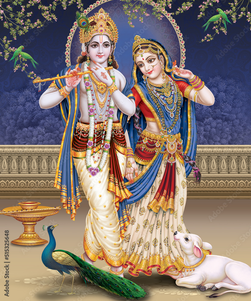 Lord Radha Krishna, Radha, Radha Krishna, Stock Illustration Adobe Stock