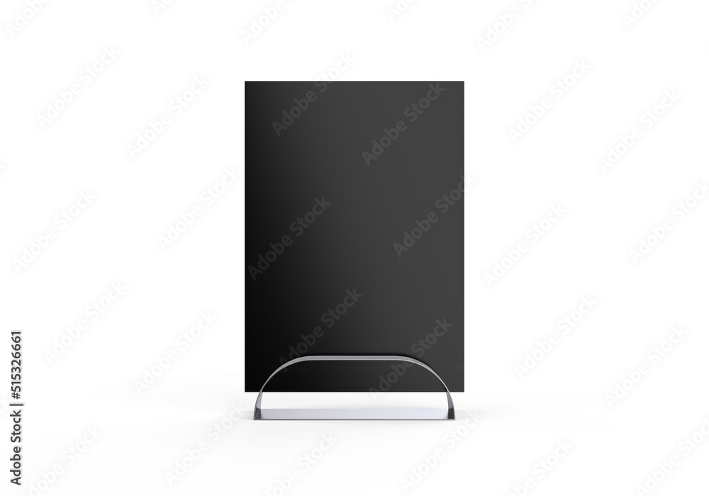 Brochure with brochure metal holder mockup. 3d render illustration. Brochure with brochure metal holder mockup. 3d render illustration.