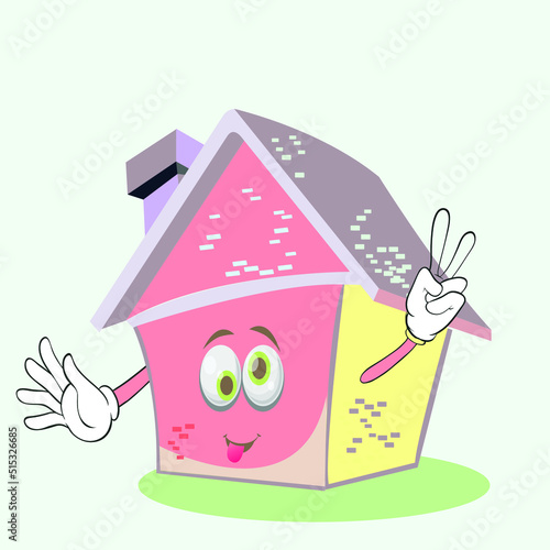 funny pastel house