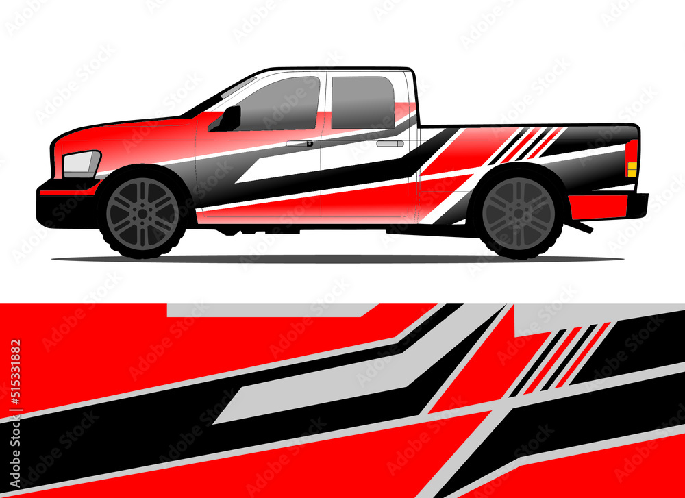 Truck wrap design wrap sticker and decal design Vector Image