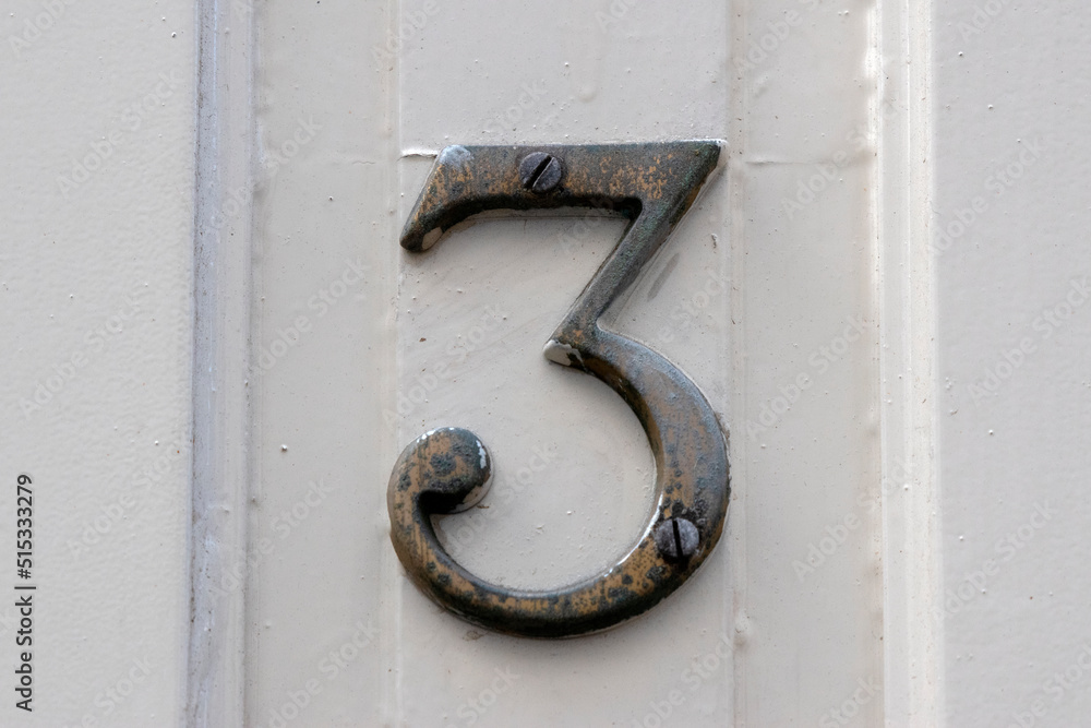 Close Up House Number 3 At Amsterdam The Netherlands 28-6-2022