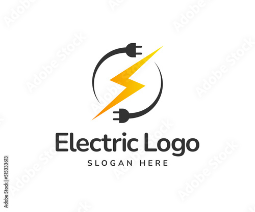 Electricity logo, Electric logo design template