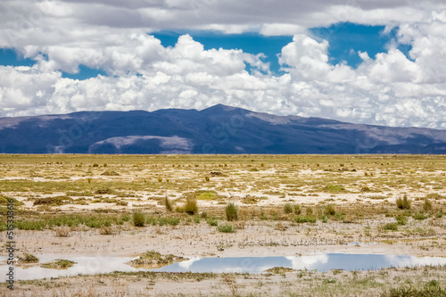 Desert and mountains of Bolivia. Landscapes of the LaPaz - Uyuni Road