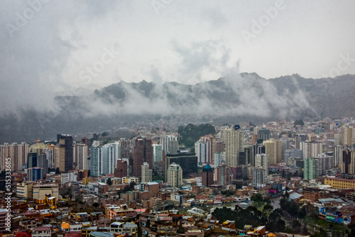 Cityscape of La Paz, Bolivia, South America
