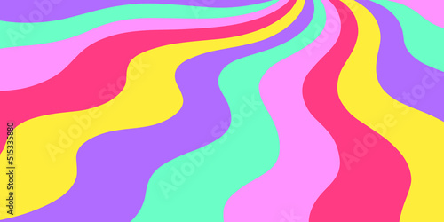 Retro 70s Abstract Rainbow Glitchy groovy design