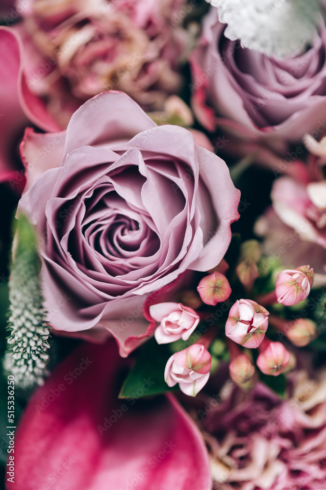 Hand tied exquisite bouquet features antiqua carnations, elegant Calla Lilies, Roses and fragrant Eucalyptus. Hand tied exquisite bouquet features antiqua carnations, elegant Calla Lilies, Roses and fragrant Eucalyptus.