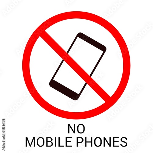 no mobile phone sign. forbidden sign