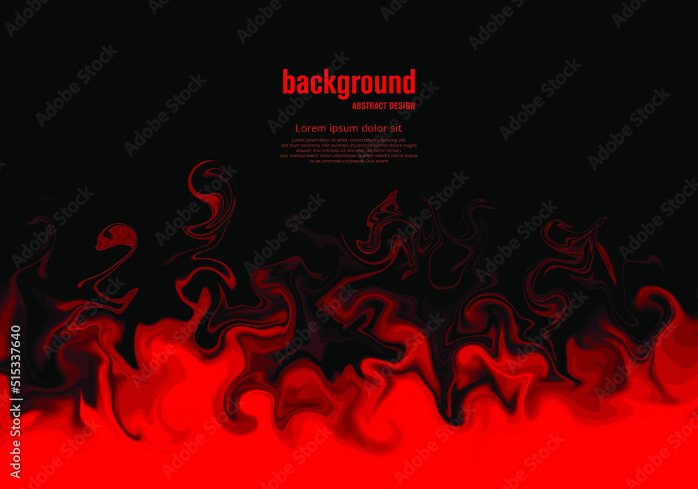 Black background with red abstract fire pattern Black background with red abstract fire pattern