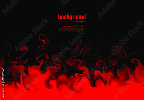 Black background with red abstract fire pattern