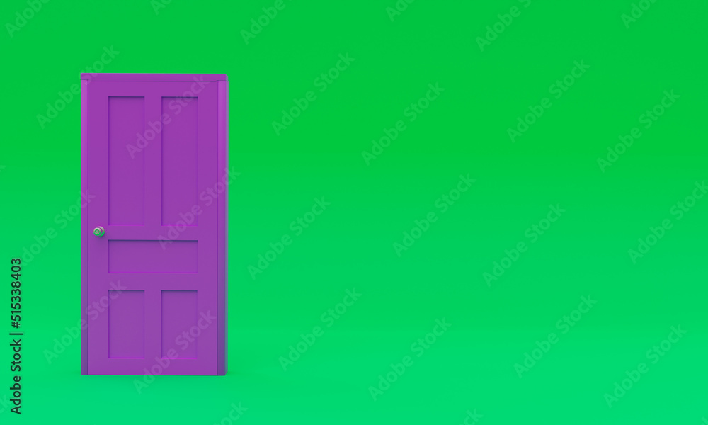 3d illustration, door, copy space, 3d rendering 3d illustration, door, copy space, 3d rendering