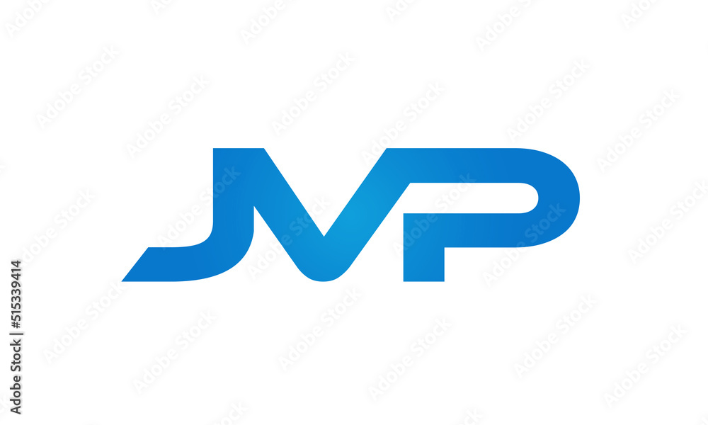 Connected JVP Letters logo Design Linked Chain logo Concept Connected JVP Letters logo Design Linked Chain logo Concept