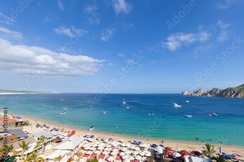 Mexico, scenic beaches and playas of Cabo San Lucas, Los Cabos, in tourism Hotel Zone.