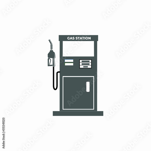 petrol pump vector with isolated white background ,flat design illustration