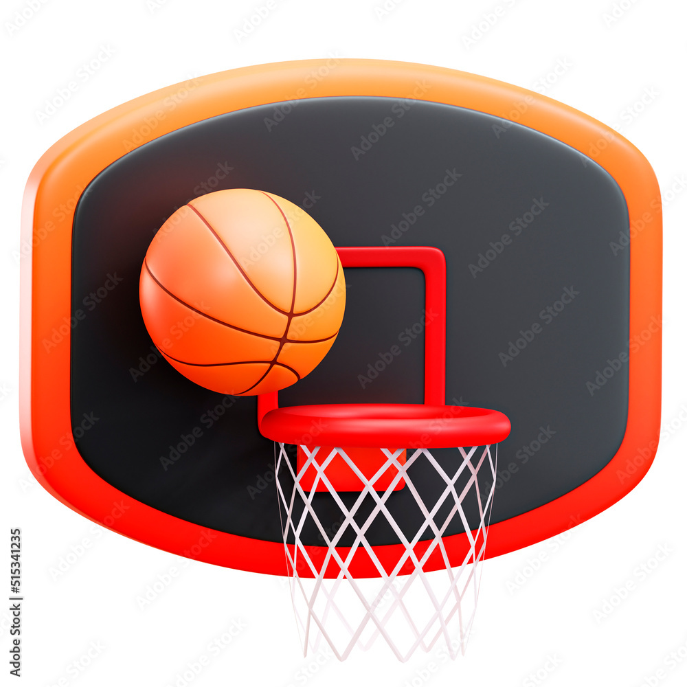 3D illustration Basketball Sport