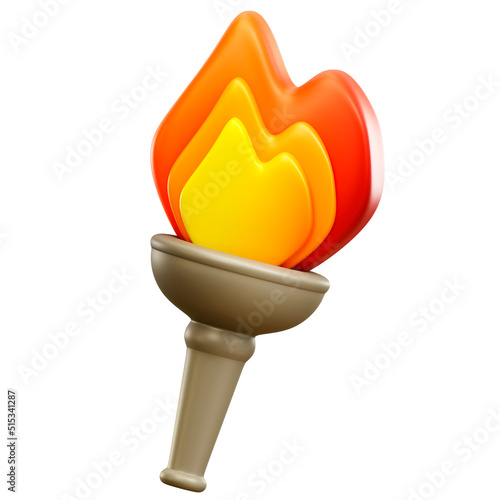 3D illustration Sport Torch