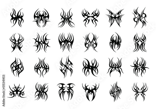 Design elements for tribal style tattoos