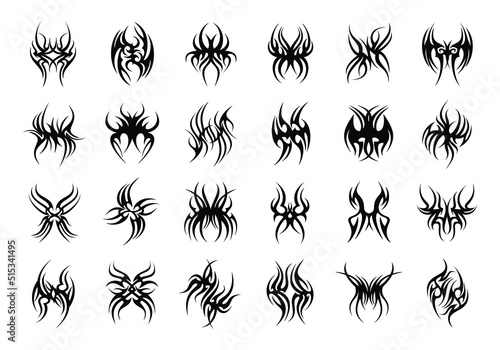 Vector collection of tattoo design elements