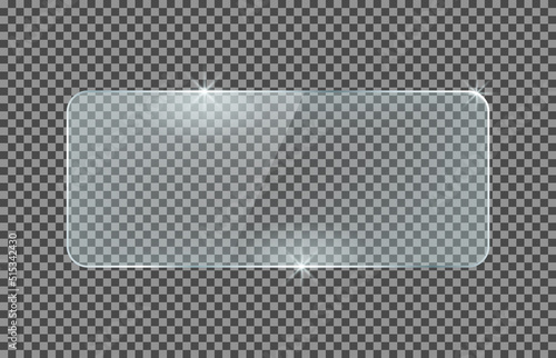 Glass plate isolated on a transparent background