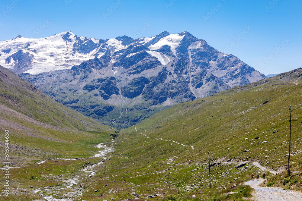 Forni glacier in Santa Caterina in Italy, situation in July 2022