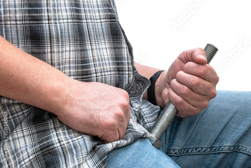 Increased libido, hypersexuality. Long abstinence on a white background