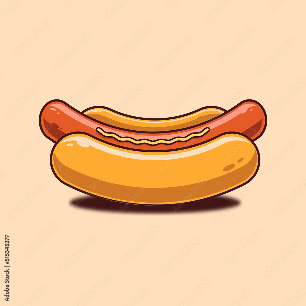 Hot Dog vector image, National Hot Dog day, 18 July Hot Dog vector image, National Hot Dog day, 18 July