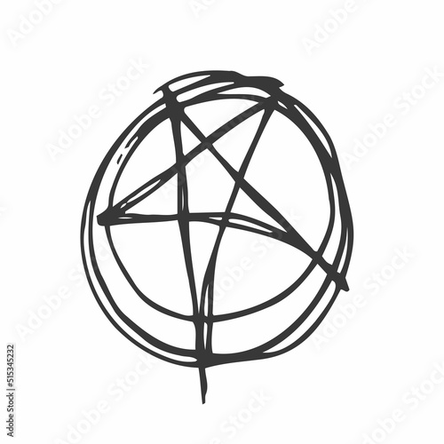 Anarchy Icon Silhouette Illustration. Anti Social Protest Vector Graphic Pictogram Symbol Clip Art. Doodle Sketch Black Sign.b