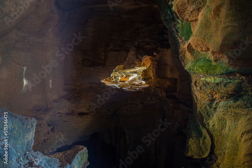 Stones and rocks inside Hercules cave in Tangier Morocco
