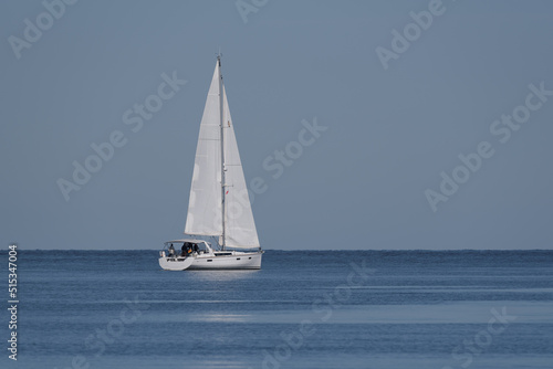 YACHTING - Sailors are sailing on the sea