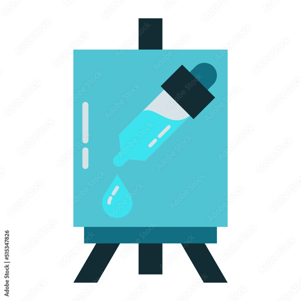 canvas and eyedropper icon on transparent background canvas and eyedropper icon on transparent background